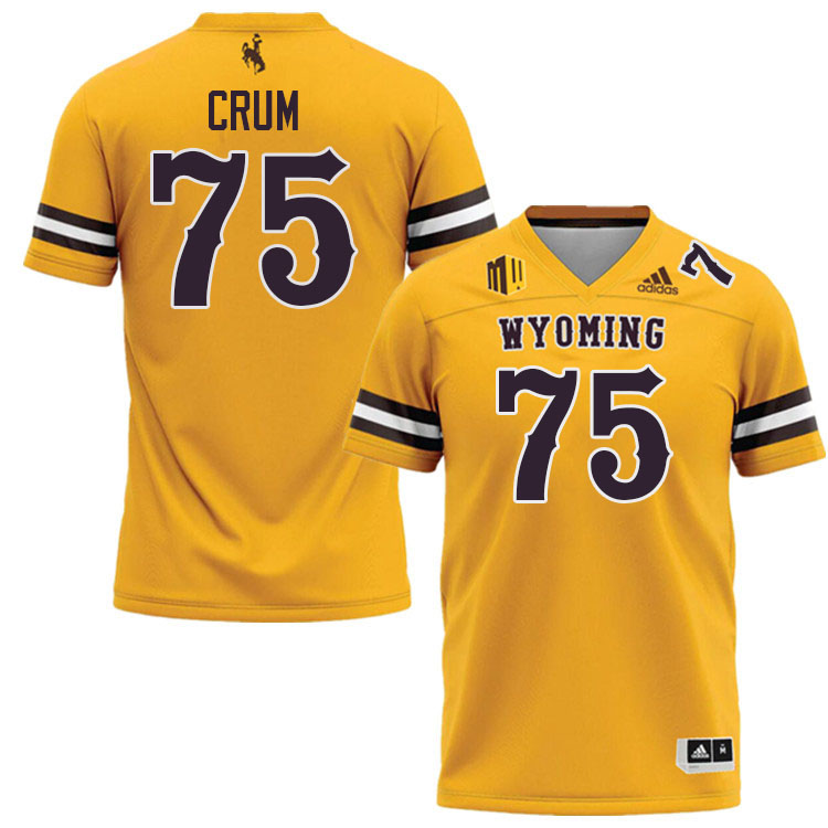 Wyoming Cowboys #75 Frank Crum College Football Jerseys,Uniforms-Gold Wyoming Cowboys #75 Frank Crum College Football Jerseys,Uniforms-Gold